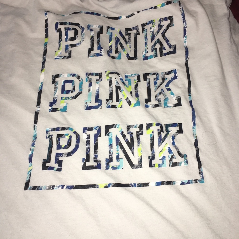 Long sleeve white pink shirt